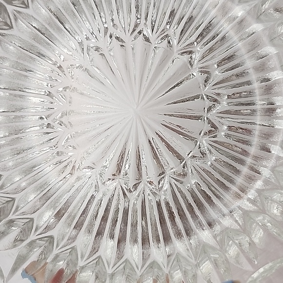 Vintage Crystal Glass Bowl with Stainless Rim - Picture 8 of 8
